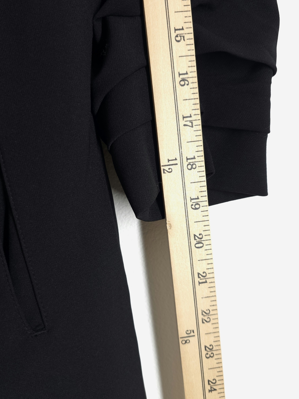 Rachel Zoe Black Ruched Sleeve Open Front Blazer Women’s M NWT